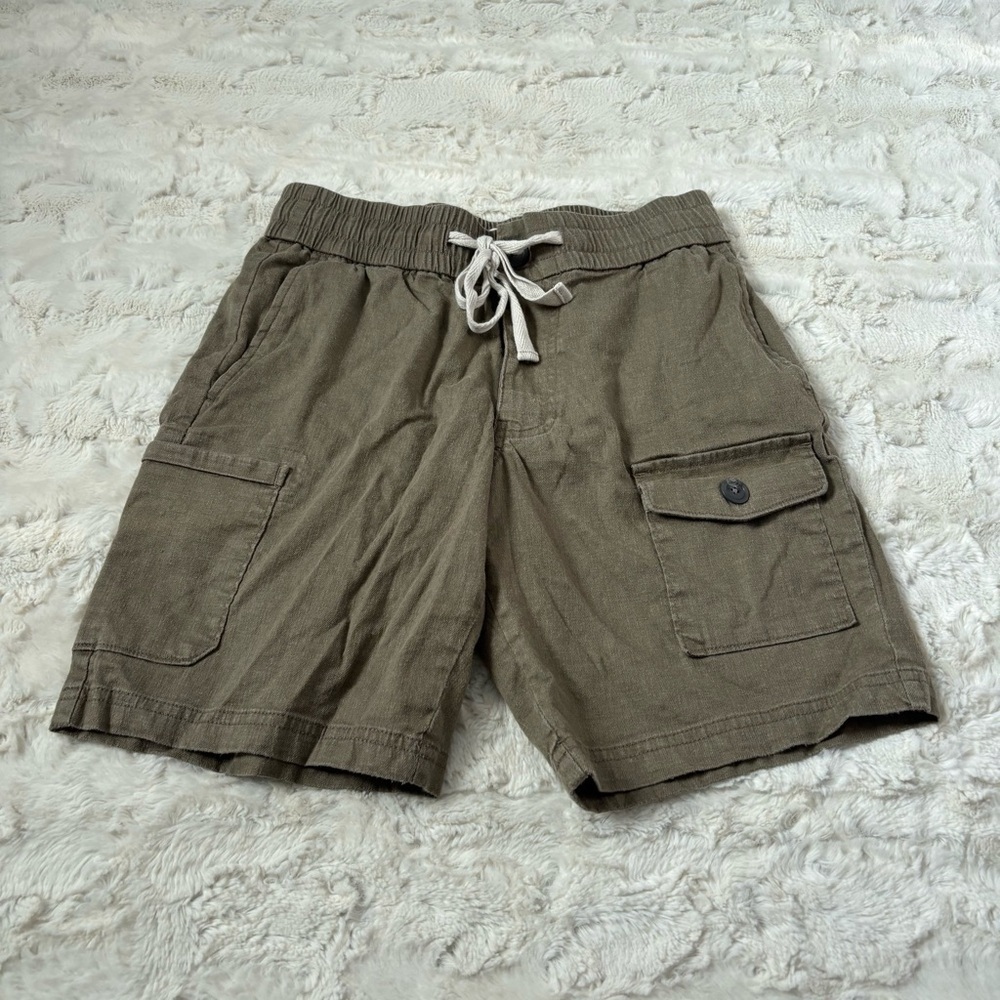 Upwest Men's Size XS Green Hemp Blend Drawstring Shorts
